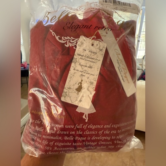 NWT VINTAGE STYLE GLITTER COCKTAIL DRESS w SELF BELT-S - Picture 16 of 16